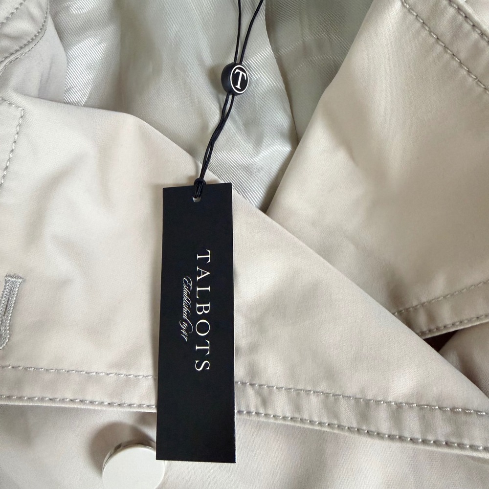 Talbots Woman Beige Double Breasted Trench Coat 16W NWT 237177 - Picture 7 of 11